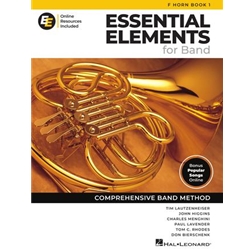 Essential Elements for Band - F Horn Book 1 with Online Resources