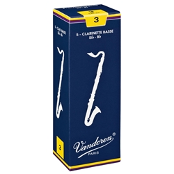 Vandoren BASS Clarinet Reeds #3, Box of 5